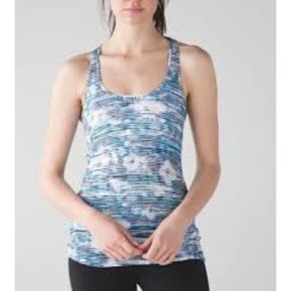 Lululemon Cool Racerback Tank Top size 6 Blurry Belle Multi - Picture 2 of 5